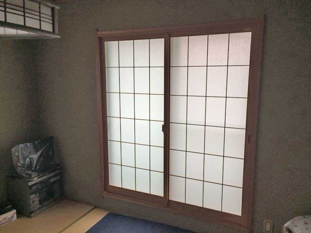ゆりのき台の和室用二重サッシ