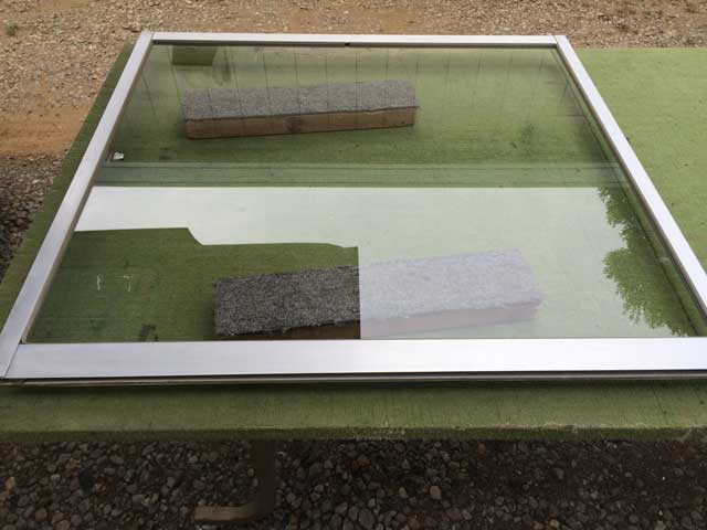 富里市のガラス修理・交換作業後