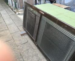 八千代市の玄関引戸修理前