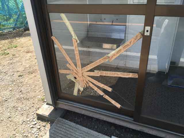 船橋市三咲でガラス修理・交換