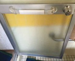 浴室框ドア硝子交換後