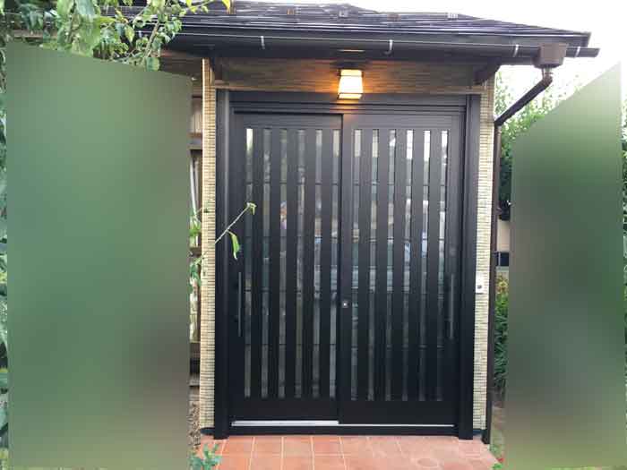 鎌ヶ谷市で玄関引戸の交換