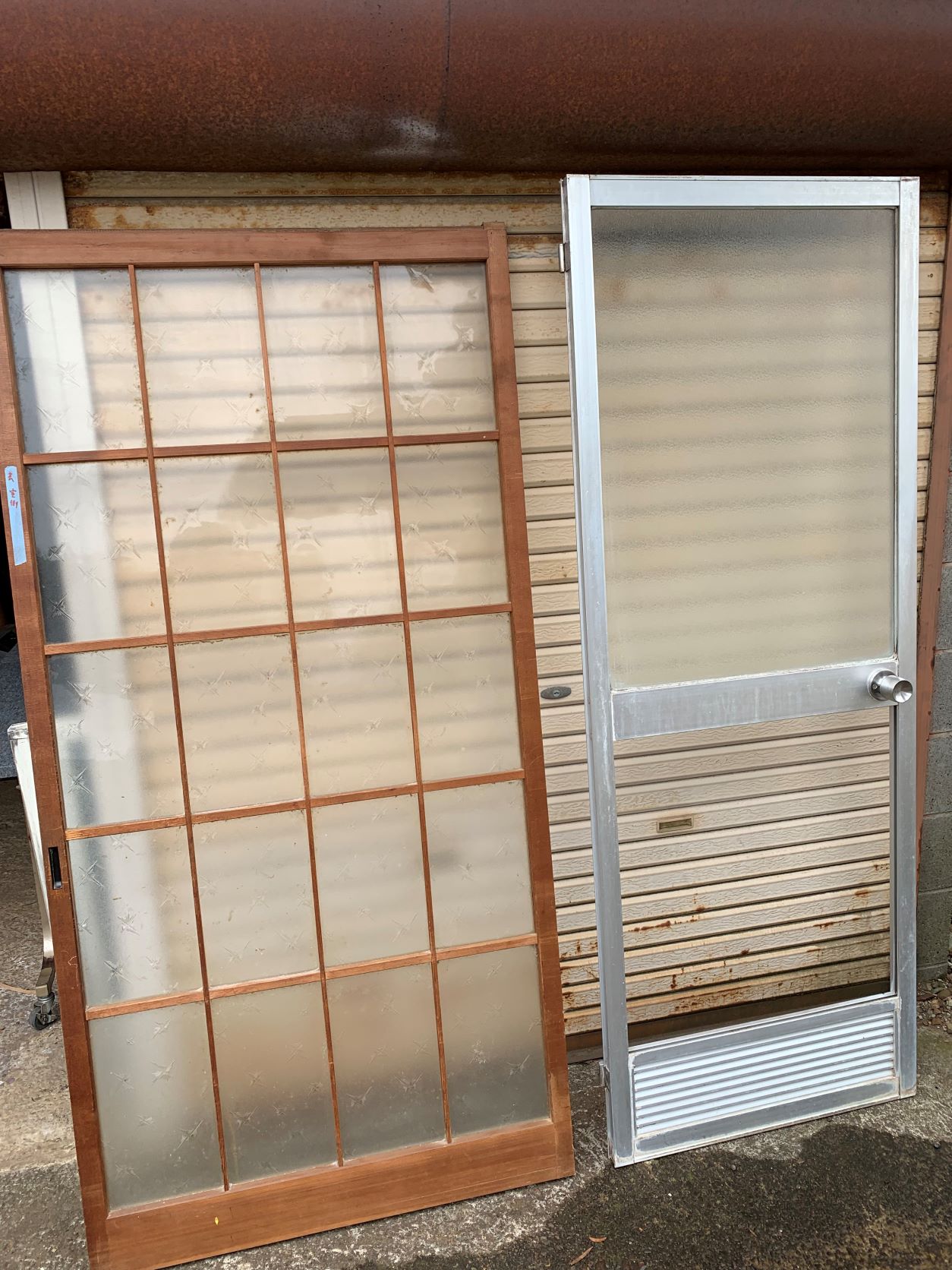 板ガラス交換前