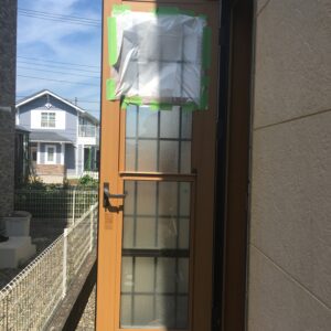 三協アルミ　勝手口ドア修理事例